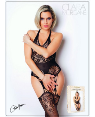 Bodystocking noir porte-jarretelles - Le Numéro 15 - Collection Bodystocking 